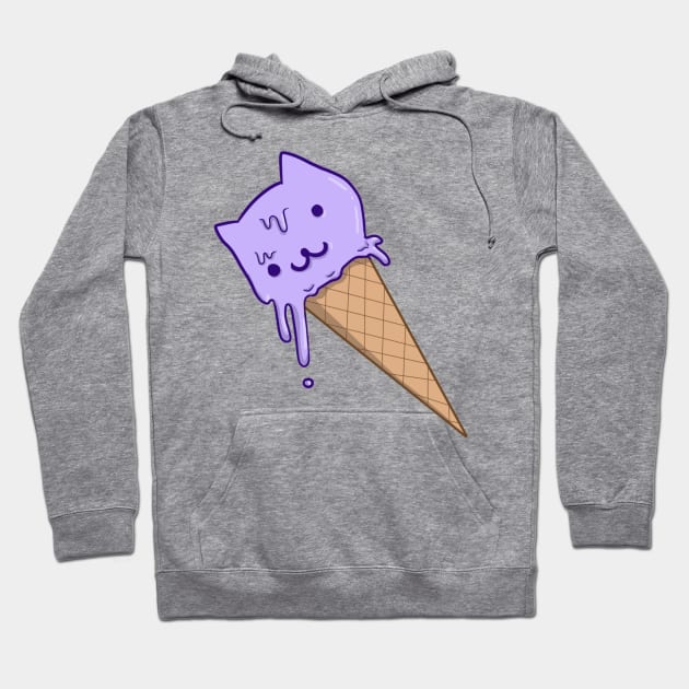 Adorable cat ice cream Hoodie by Telemiu